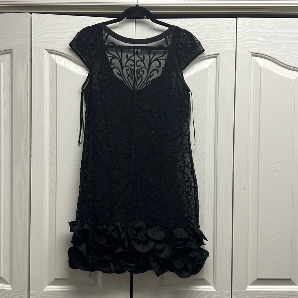 Guess Double layered dress with ruffle hem